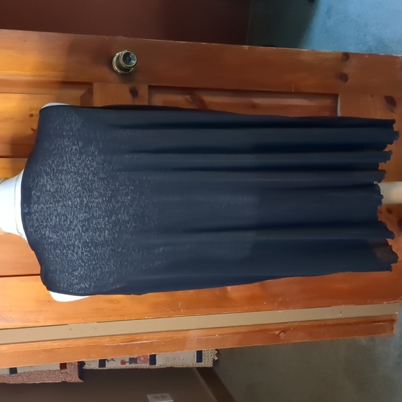 PENNINGTON'S SPA* sheer longline vest 6 button front raw ruffle hem sleeveless - Picture 3 of 9